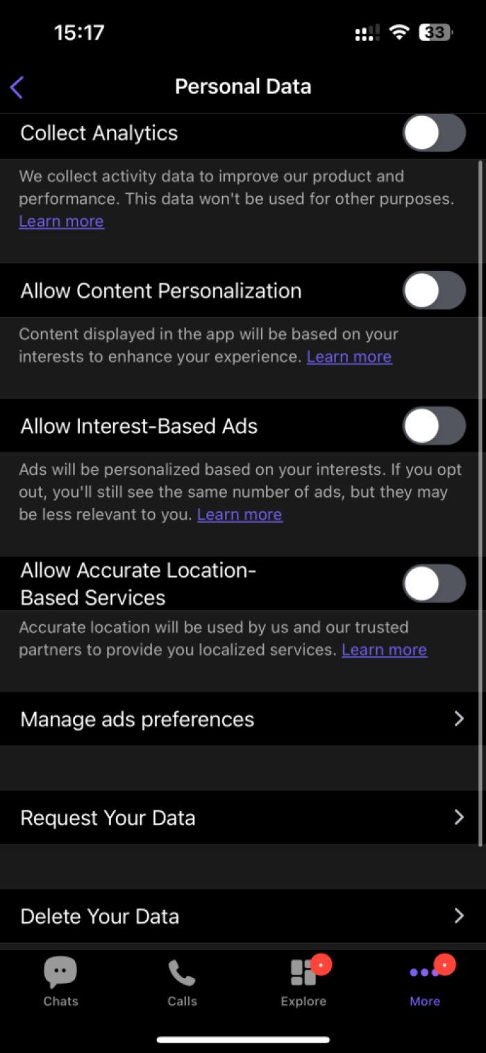 Viber Personal Data
