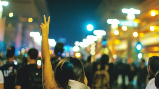 people at protest